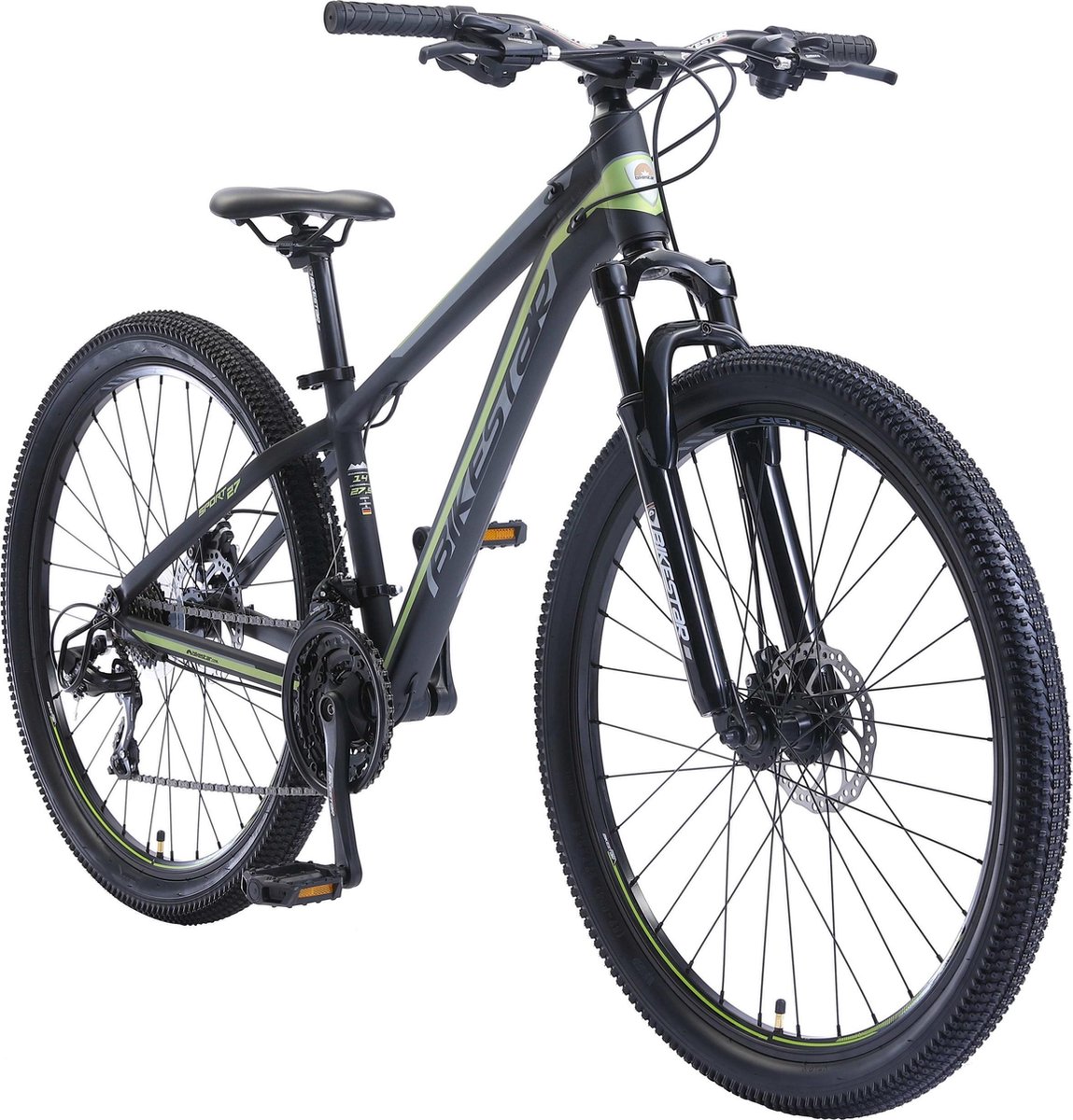 Bikestar 27.5 inch 21 speed hardtail Sport MTB zwart groen