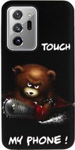 ADEL Siliconen Back Cover Softcase Hoesje Geschikt voor Samsung Galaxy Note 20 Ultra - Don't Touch My Phone Beren