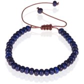 Tom Jaxon kralen armband Lapis Lazuli Natuursteen Verstelbaar Blauw