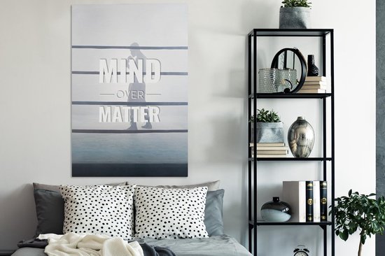 Toile Peinture Boxe - Sport - Motivation - 80x120 cm - Décoration murale