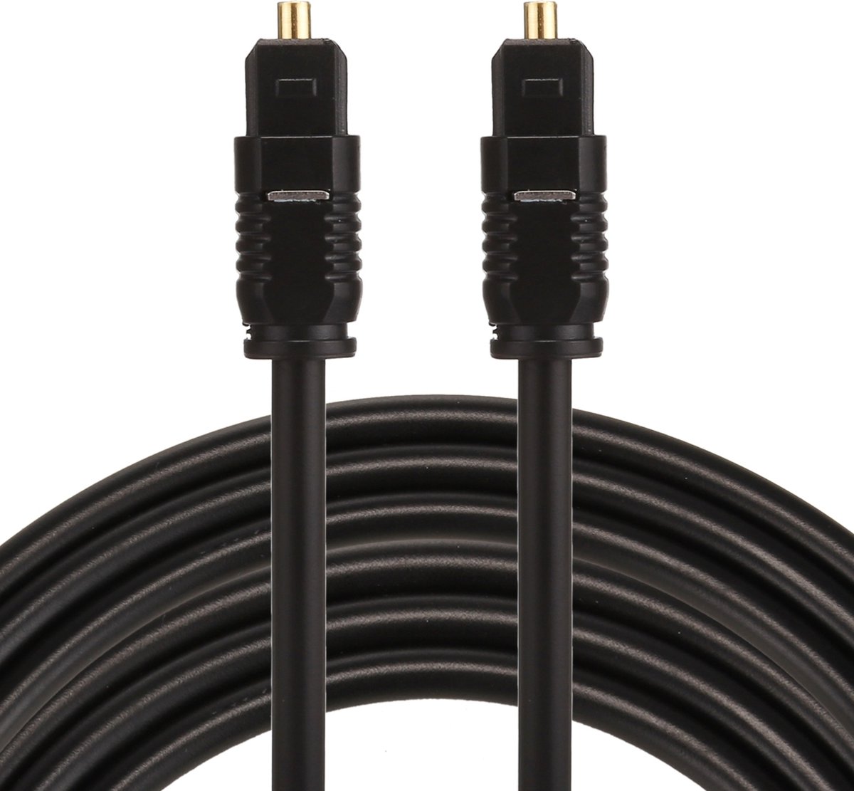 By Qubix - ETK Digital Toslink Optical kabel 5 meter - audio male to male - Optische kabel PVC series - zwart audiokabel soundbar