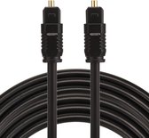 By Qubix ETK Digital Toslink Optical kabel 5 meter - audio male to male - Optische kabel PVC series - zwart audiokabel soundbar