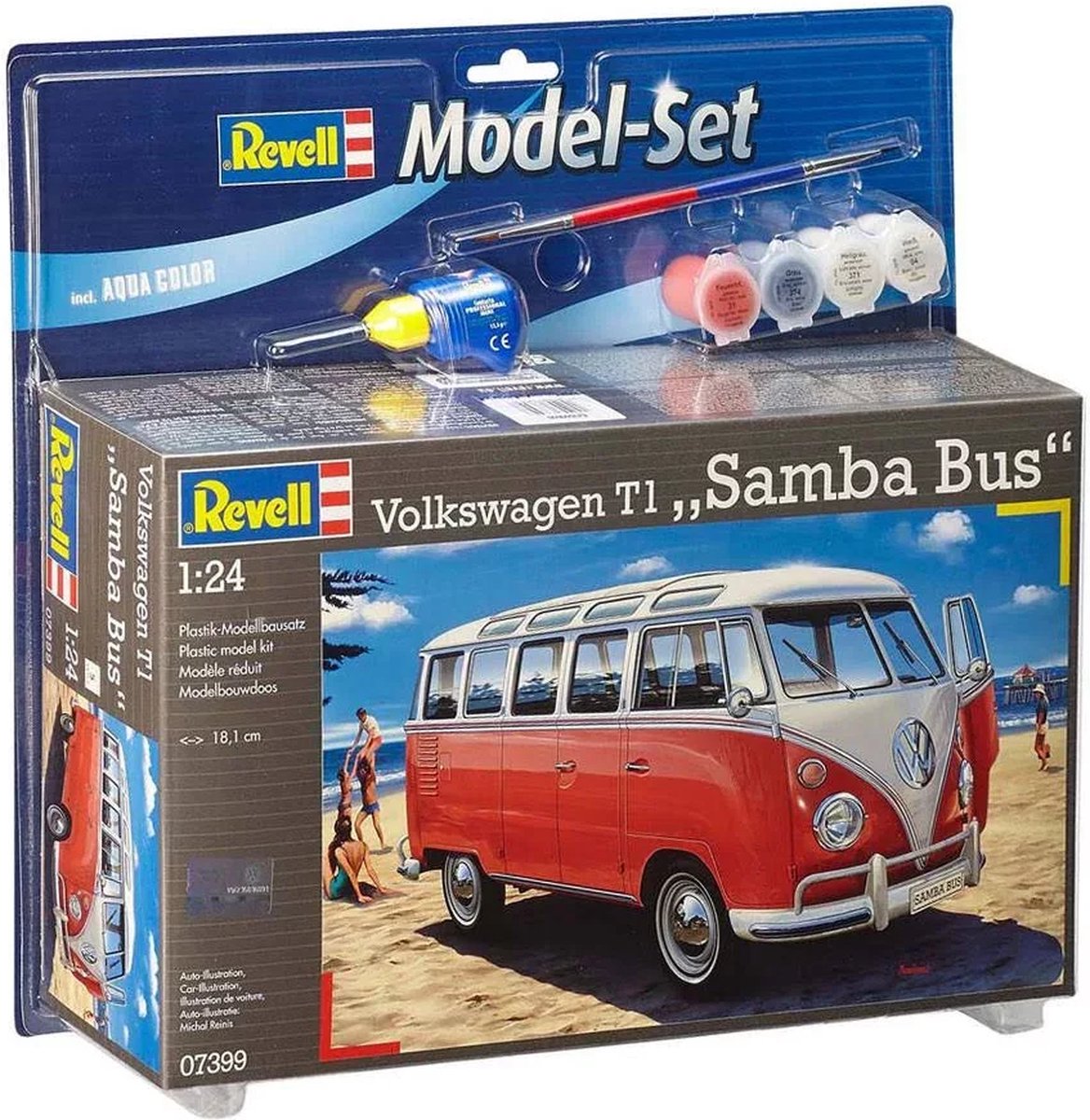 Revell Modelbouwpakket Auto - 67399 Volkswagen VW T1 Samba Bus - Modelbouw - Volwassenen - 1:24 — afbeelding 2