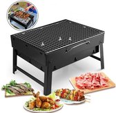 Opvouwbare BBQ -Draagbare opvouwbare grill met rooster  -Portable Vouw Barbecue - Festival BBQ - Camping - Tafel - Zomer -  Rechthoekig - 43 x 29 x 24 cm - Zwart