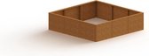 MySteel Cortenstaal plantenbak Miami xxl 1500x1500   - Hoogte: 300mm