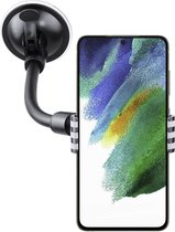 Shop4 - Samsung Galaxy S21 FE Autohouder Raam Klem Zwart