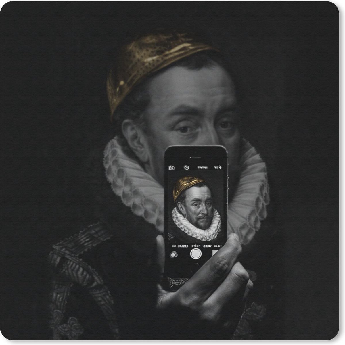 Muismat 30x30 cm - Mousepad Willem van Oranje - Kunst - Telefoon - Muismatten
