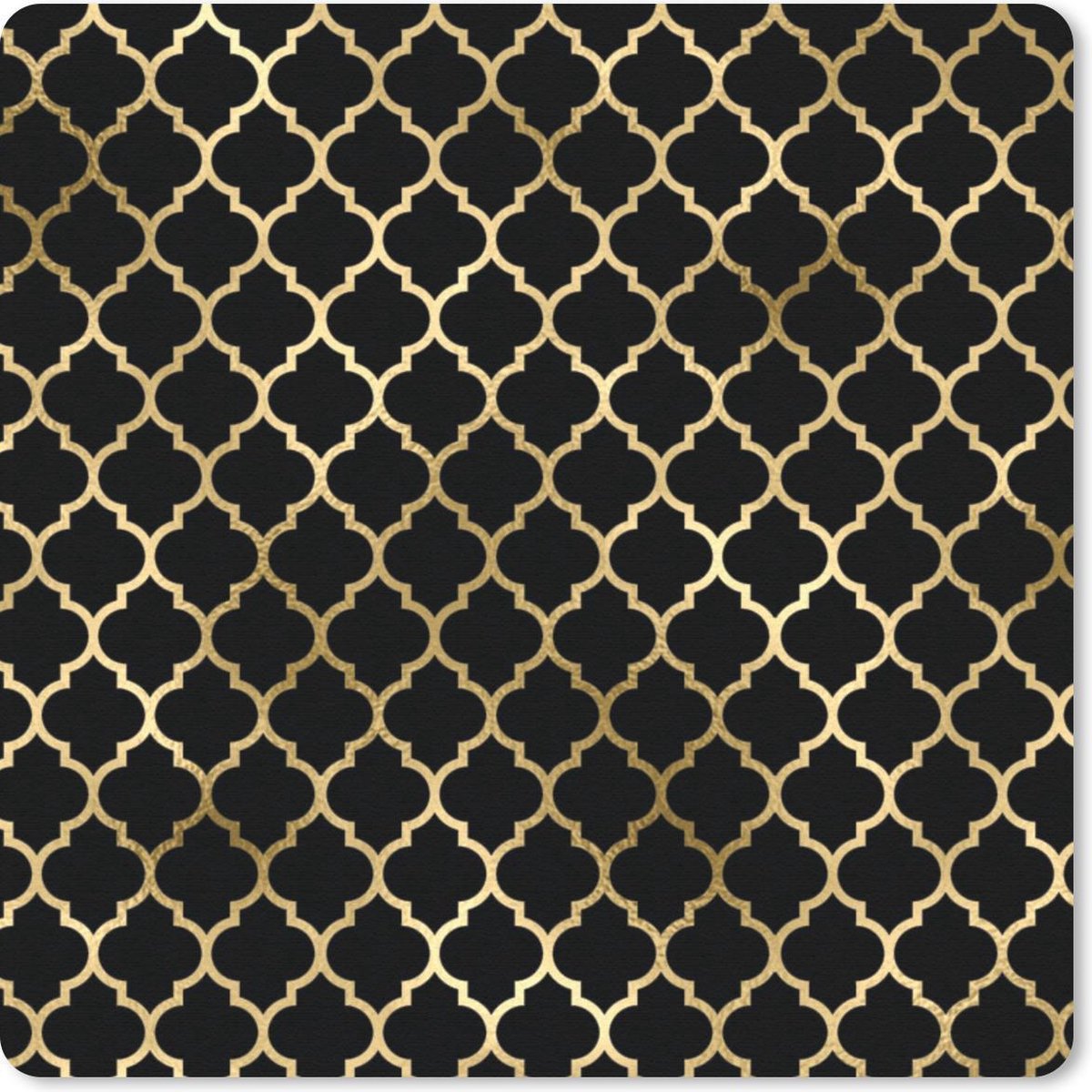 Muismat 30x30 cm - Mousepad Patronen - Goud - Zwart - Muismatten
