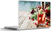 Laptop sticker - 15.6 inch - Cocktail - Rood - Zomer - 36x27,5cm - Laptopstickers - Laptop skin - Cover