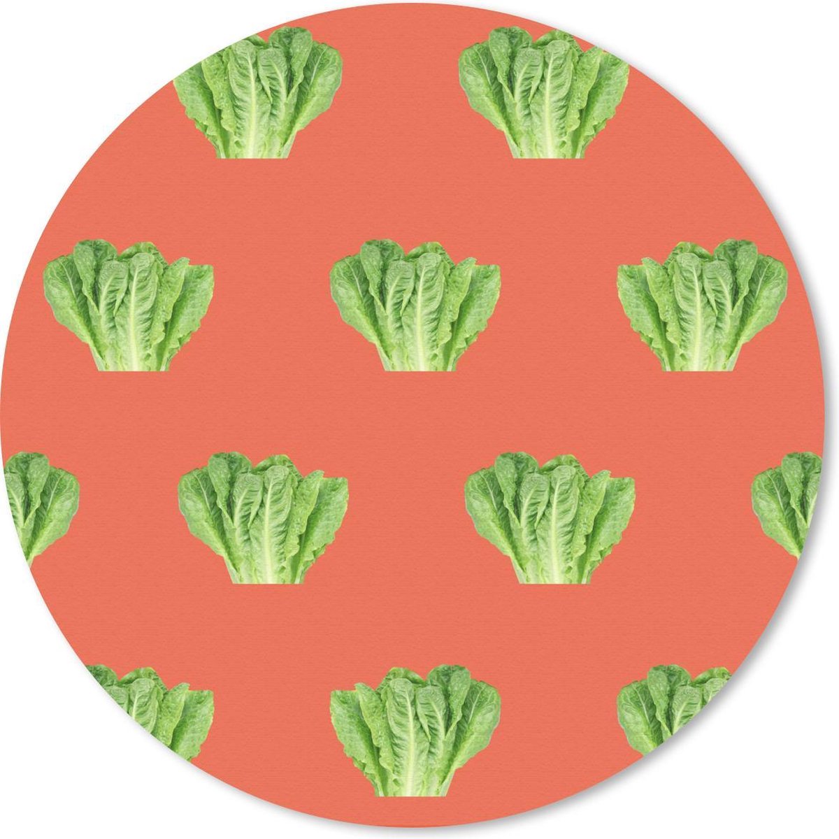 Muismat rond 30x30 cm - Mousepad Groenten - Patroon - Rood - Ronde muismatten