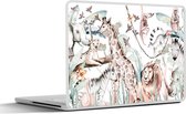 Laptop sticker - 13.3 inch - Waterverf - Dieren - Planten - Pastel