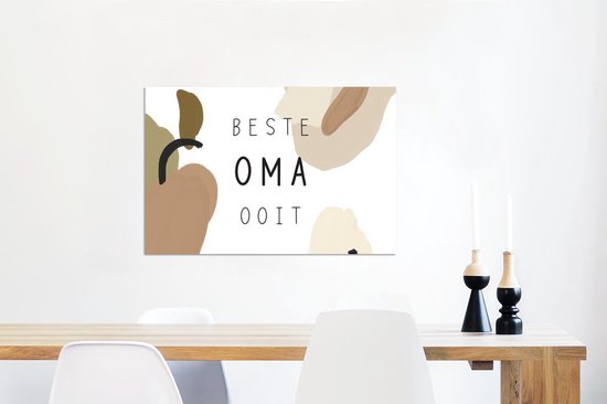 Décoration murale métal - Peinture aluminium industrielle - Best Grandma Ever - Dictons - Grand-mère - Citations - 60x40 cm - Dibond - Photo sur aluminium - Décoration murale industrielle - Pour le salon/chambre