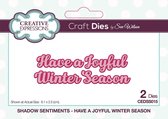 Creative Expressions Stans - 'Have A Joyful Winter Season' - 8,1cm x 2,cm - Set van 2