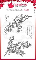 Woodware Clear stamp - Kerst - Dennenboom tak - A6 - Polymeer