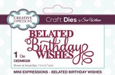 Creative Expressions Stans - 'Belated Birthday Wishes' - 7,4cm x 3,7cm