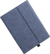 Clamshell tablet beschermhoes met houder voor MicroSoft Surface GO 2 (schapenleer / blauw)