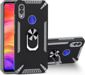 Voor Xiaomi Redmi Note 7 PC + TPU-beschermhoes met 360 graden draaibare ringhouder (grijs)