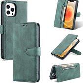 AZNS Dream Second Generation Skin Feel PU + TPU Horizontale Flip Lederen Case met Houder & Kaartsleuven & Portemonnee Voor iPhone 13 Pro Max (Groen)