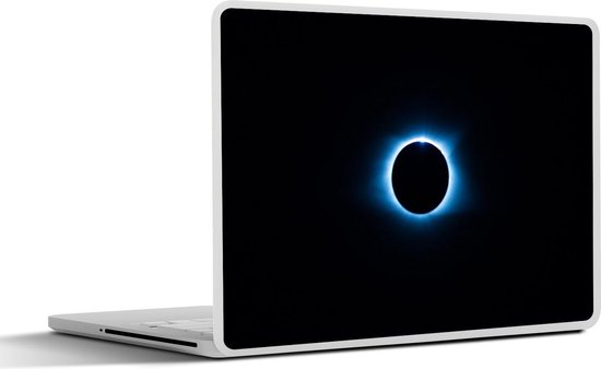 Sticker pour ordinateur portable - 12,3 pouces - Eclipse solaire totale avec des tons bleus