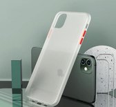 verharde bumper case geschikt voor Apple iPhone 11 - wit + glazen screen protector