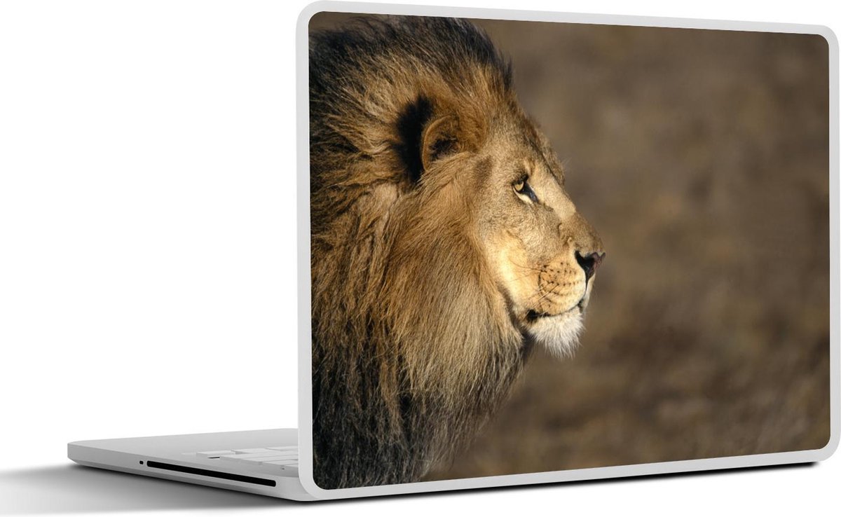 Laptop sticker - 10.1 inch - Profiel - Leeuw - Afrika - 25x18cm - Laptopstickers - Laptop skin - Cover