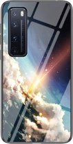 Voor Huawei nova 7 Pro 5G Sterrenhemelpatroon Gehard Glas + TPU Schokbestendig Beschermhoes (Heldere Sterrenhemel)