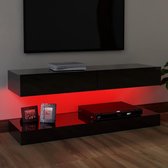 vidaXL Tv-meubel met LED-verlichting 120x35 cm hoogglans zwart