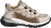 Braqeez 421972-501 Meisjes Lage Sneakers - Beige/Bruin - Textiel - Veters