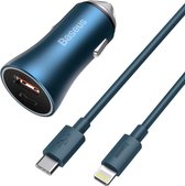 Chargeur voiture Baseus Fast Charge USB/USB-C 40W avec Power Delivery Blauw