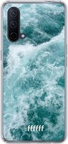 6F hoesje - geschikt voor OnePlus Nord CE 5G -  Transparant TPU Case - Whitecap Waves #ffffff