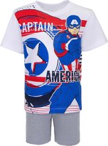 Marvel jongens shortama Captain America - Avengers - Wit  - 116