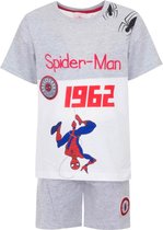 Marvel jongens shortama K/M Spiderman Grijs  - 116