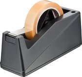 Plakbandhouder - Zinaps tape dispenser stabiel en zwaar (1,35 kg) voor Ø 25 mm & Ø76 mm rol (zwart) -  (WK 02124)