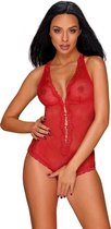 OBSESSIVE  CORSETS | Obsessive - Fiorenta Teddy - Red L/xl