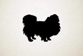 Pekingees - Silhouette hond - L - 74x99cm - Zwart - wanddecoratie