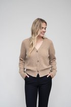 SOFT SHORT CARDIGAN | Camel