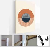 Mid Century Modern Design. A trendy set of Abstract Hand Painted Illustrations for Wall Decoration, Social Media Banner, Brochure Cover Design - Modern Art Canvas - Vertical - 1952