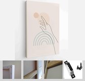 Modern Abstract Art Illustration with Woman Hands. Set of aesthetic organic art in one line style for house decoration - Modern Art Canvas - Vertical - 1957430659 - 115*75 Vertical