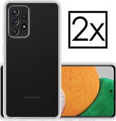 Samsung Galaxy A52s Hoesje 5G Back Cover Siliconen Case Hoes - Transparant - 2x