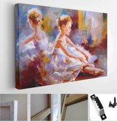 Itsallcanvas - Schilderij - Oil Painting Ballet Art Horizontal Horizontal - Multicolor - 30 X 40 Cm