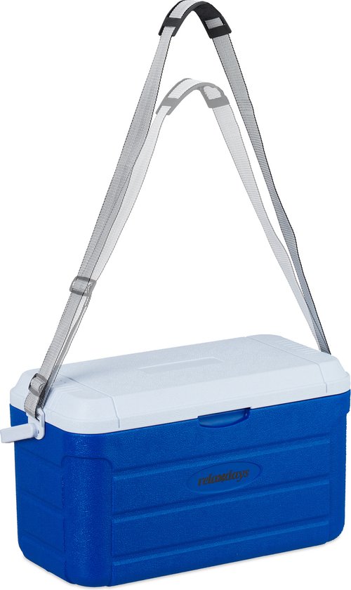 koelbox - 20 l - 29 x 52,5 x 26,5 cm - onderweg - schouderband en handvat - niet elektrisch van Merkloos — afbeelding 3