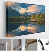 Morning view on High Tatras mountains - National park and Strbske pleso (Strbske lake) mountains in Slovakia - Modern Art Canvas - Horizontal - 1931678216 - 40*30 Horizontal