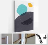 Set of 3 creative minimalist hand painted illustrations for wall decoration, postcard or brochure design - Modern Art Canvas - Vertical - 1820687582 - 50*40 Vertical