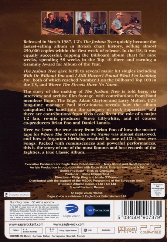 U2 - Joshua Tree (DVD) (Classis Albums) - U2