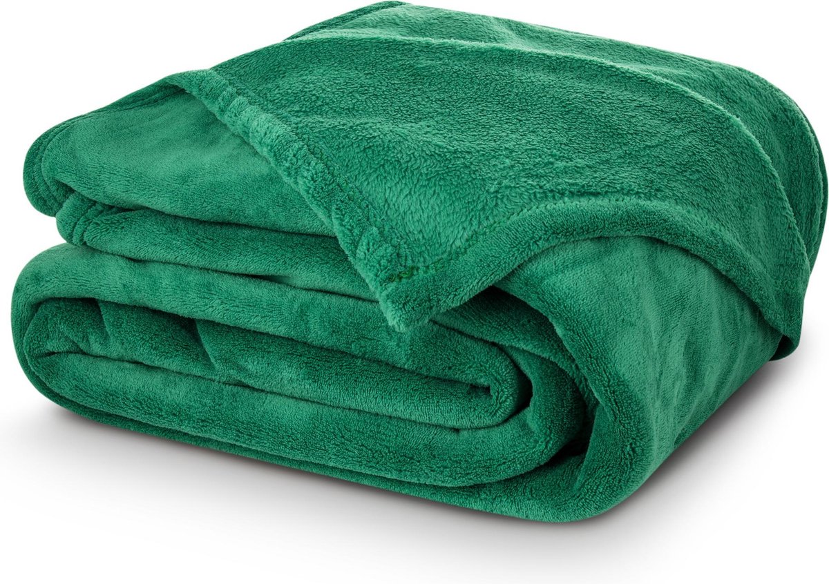 Generic Fleecedeken Coral 150 X 200 Cm Polyester Groen