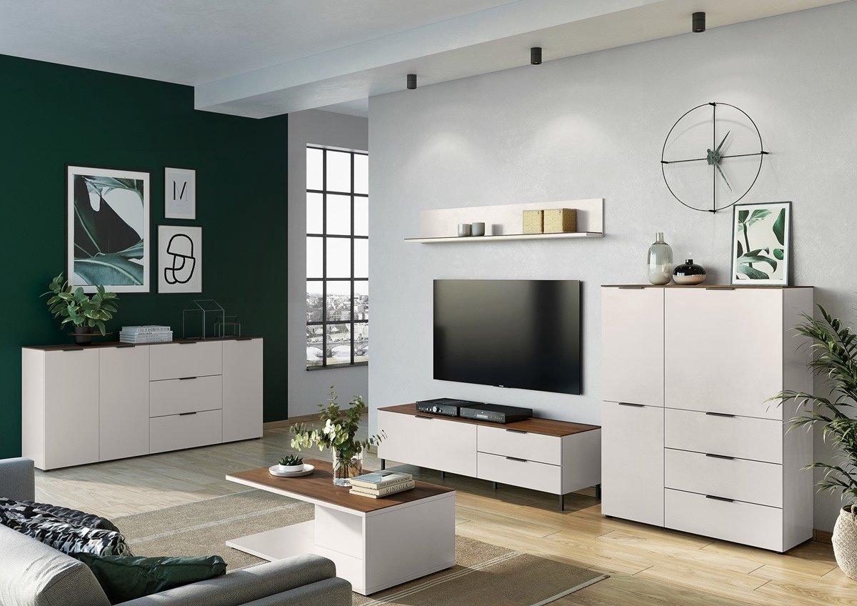 Germania California Salontafel Cashmere / Walnoot