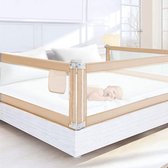 Bedhekje - Zinaps Baby Bed Rail Kinderbed Guard 200 x 68 cm Hoogte Verstelbare Kinderbed Rail Opvouwbare Herfstbescherming voor Familie Bed and Cot Bed (WK 02128)