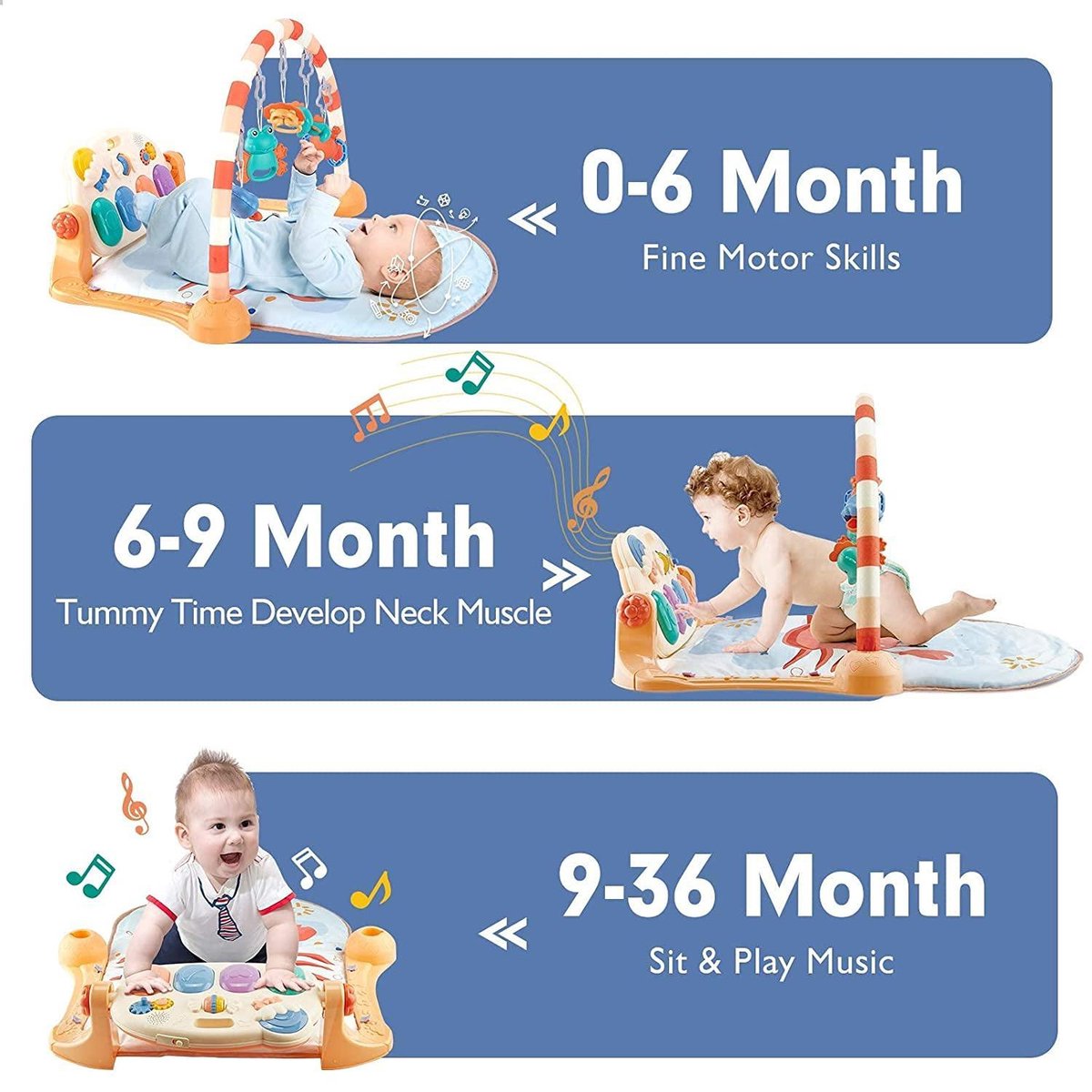 Baby Gym - Jouets pour Bébé Zinaps pour enfants 0 3 6 12 mois, tapis de jeu  pour Bébé