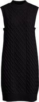 Vila Jurk Vizuri Cable S/l Knit Vest Dress/su 14065420 Black Dames Maat - XS