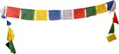 Tibetaans Gebedsvlaggenkoord met 10 vlaggen- 9x9x130cm - 100% Katoen
